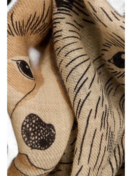 sciarpa donna 100 x 190 toutou nero Inoui Editions | SCARF 100 TOUTOUBLACK